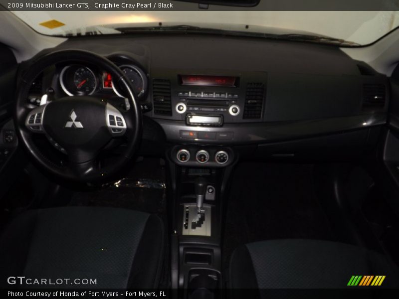 Graphite Gray Pearl / Black 2009 Mitsubishi Lancer GTS