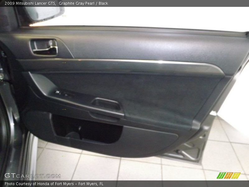 Graphite Gray Pearl / Black 2009 Mitsubishi Lancer GTS