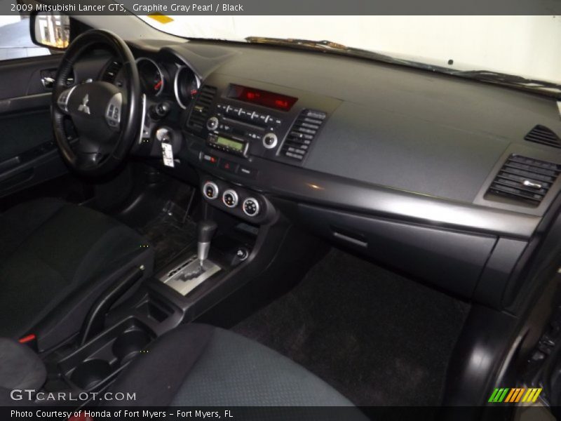 Graphite Gray Pearl / Black 2009 Mitsubishi Lancer GTS