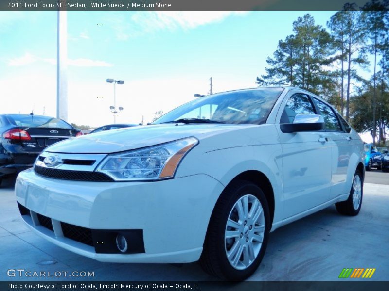 White Suede / Medium Stone 2011 Ford Focus SEL Sedan