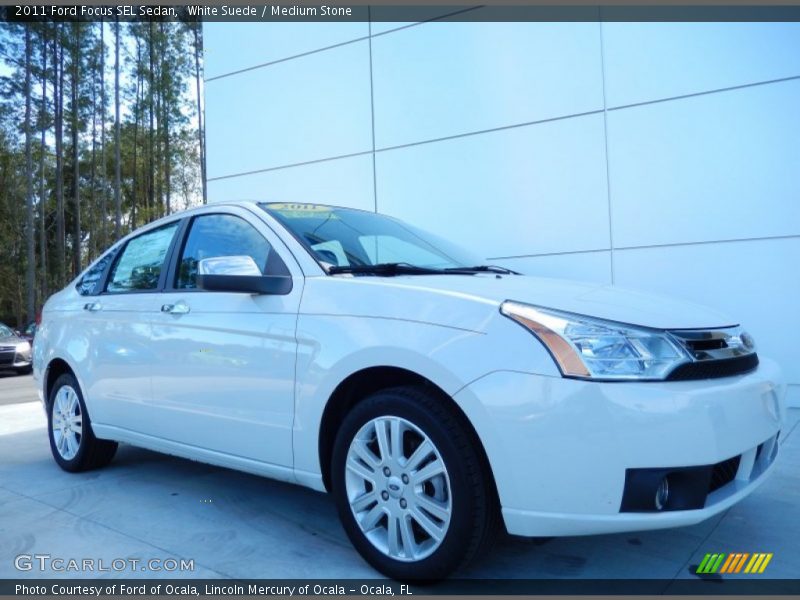 White Suede / Medium Stone 2011 Ford Focus SEL Sedan