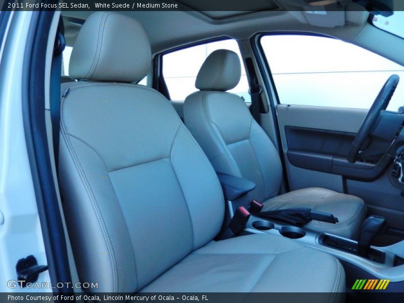 White Suede / Medium Stone 2011 Ford Focus SEL Sedan