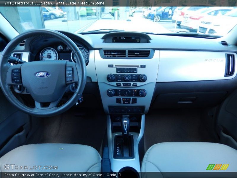 White Suede / Medium Stone 2011 Ford Focus SEL Sedan