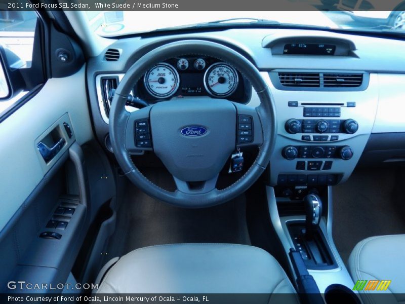White Suede / Medium Stone 2011 Ford Focus SEL Sedan