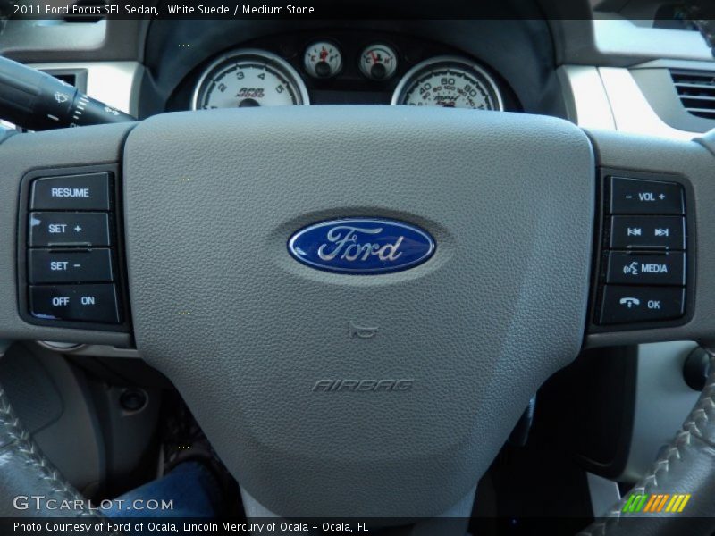 White Suede / Medium Stone 2011 Ford Focus SEL Sedan