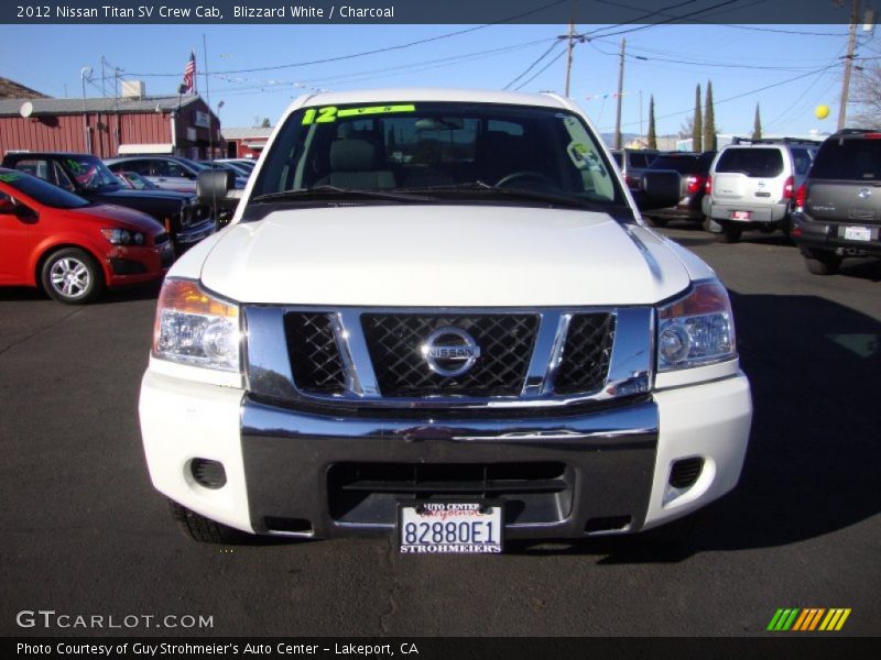 Blizzard White / Charcoal 2012 Nissan Titan SV Crew Cab