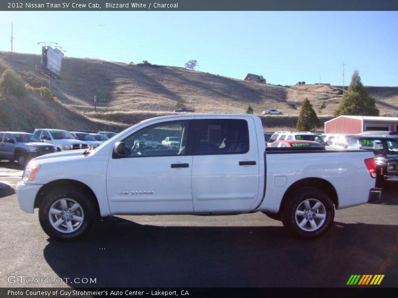 Blizzard White / Charcoal 2012 Nissan Titan SV Crew Cab