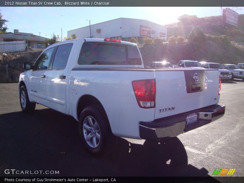 Blizzard White / Charcoal 2012 Nissan Titan SV Crew Cab