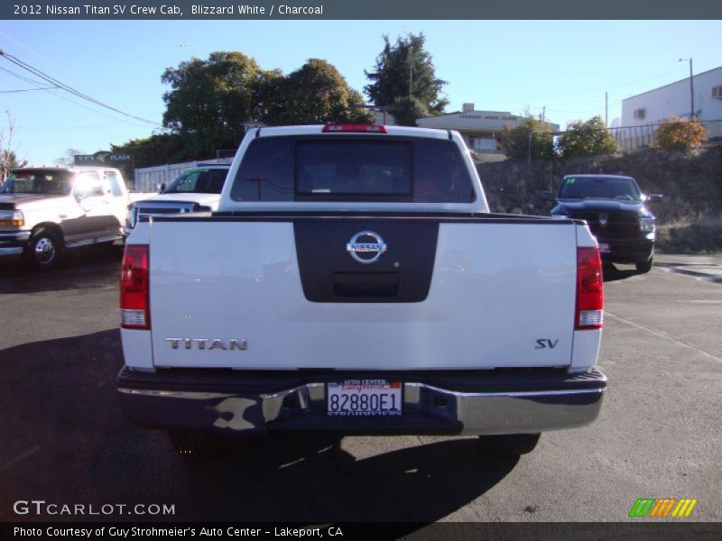 Blizzard White / Charcoal 2012 Nissan Titan SV Crew Cab