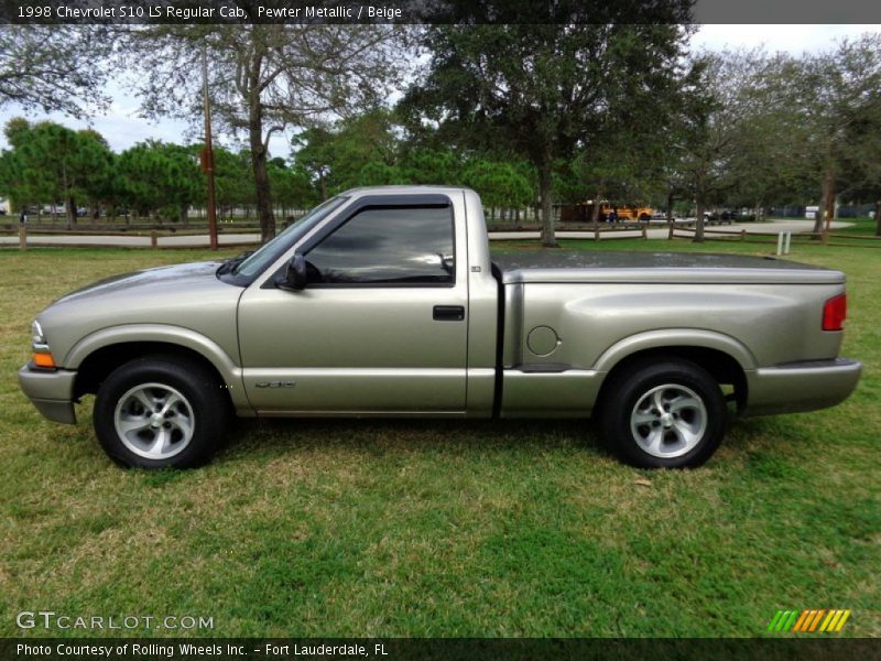 Pewter Metallic / Beige 1998 Chevrolet S10 LS Regular Cab