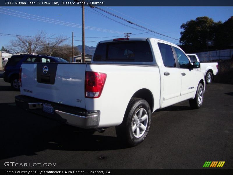 Blizzard White / Charcoal 2012 Nissan Titan SV Crew Cab