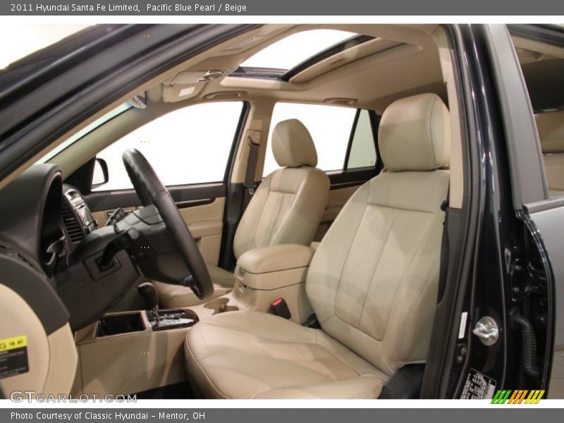 Front Seat of 2011 Santa Fe Limited