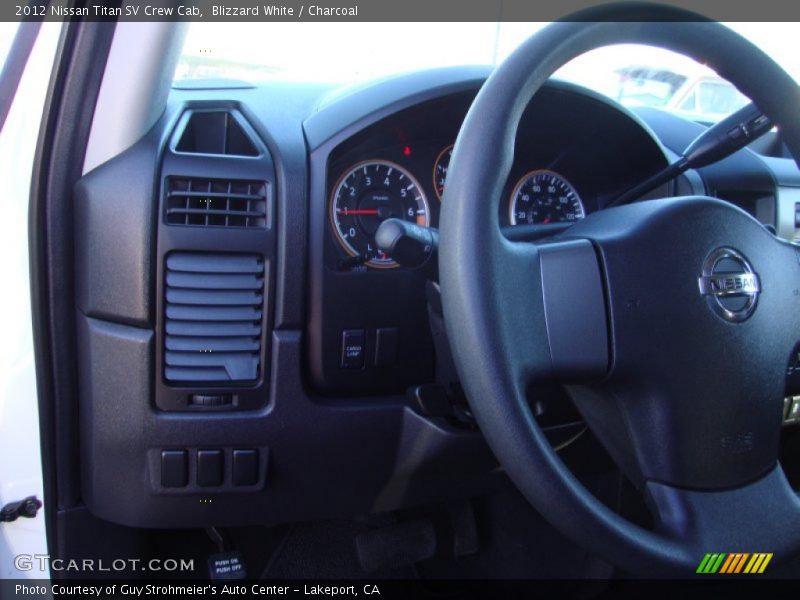 Blizzard White / Charcoal 2012 Nissan Titan SV Crew Cab