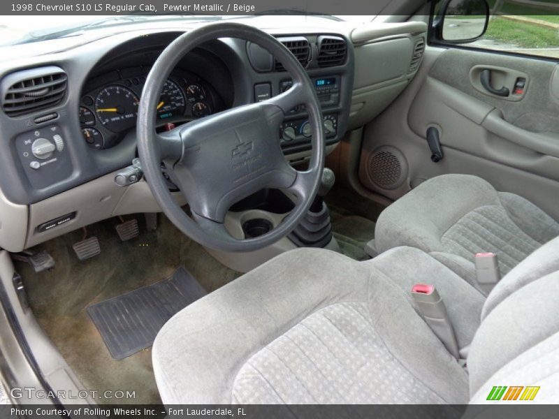 Pewter Metallic / Beige 1998 Chevrolet S10 LS Regular Cab