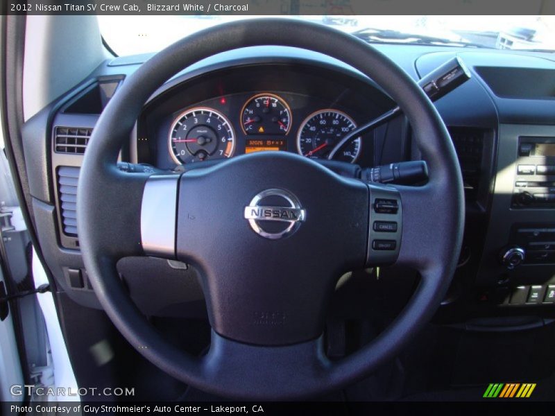 Blizzard White / Charcoal 2012 Nissan Titan SV Crew Cab
