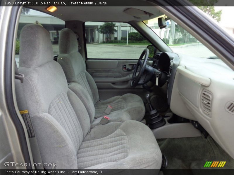 Pewter Metallic / Beige 1998 Chevrolet S10 LS Regular Cab