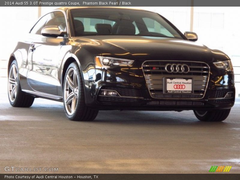 Phantom Black Pearl / Black 2014 Audi S5 3.0T Prestige quattro Coupe