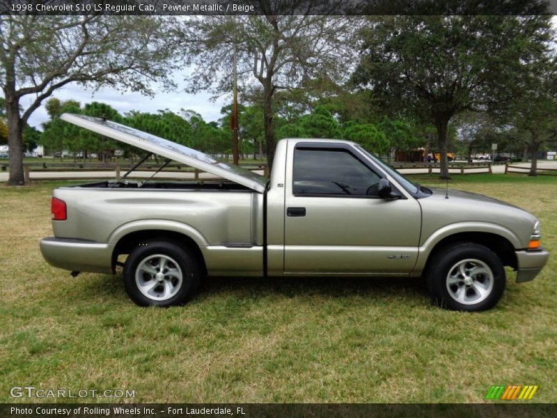 Pewter Metallic / Beige 1998 Chevrolet S10 LS Regular Cab