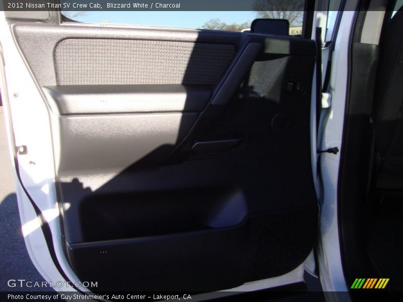 Blizzard White / Charcoal 2012 Nissan Titan SV Crew Cab