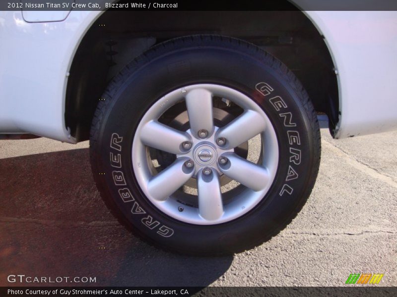 Blizzard White / Charcoal 2012 Nissan Titan SV Crew Cab