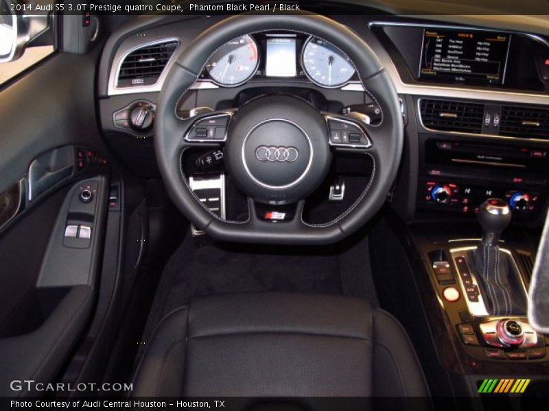 Phantom Black Pearl / Black 2014 Audi S5 3.0T Prestige quattro Coupe