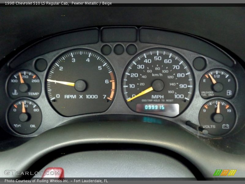  1998 S10 LS Regular Cab LS Regular Cab Gauges