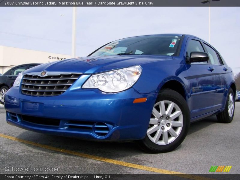 Marathon Blue Pearl / Dark Slate Gray/Light Slate Gray 2007 Chrysler Sebring Sedan