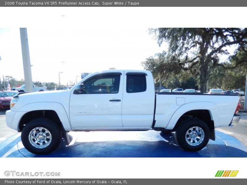Super White / Taupe 2008 Toyota Tacoma V6 SR5 PreRunner Access Cab