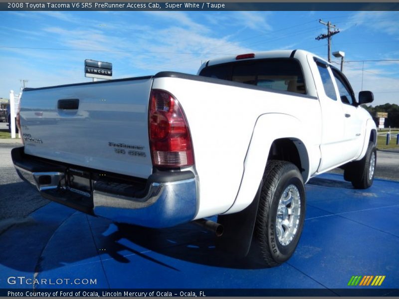 Super White / Taupe 2008 Toyota Tacoma V6 SR5 PreRunner Access Cab