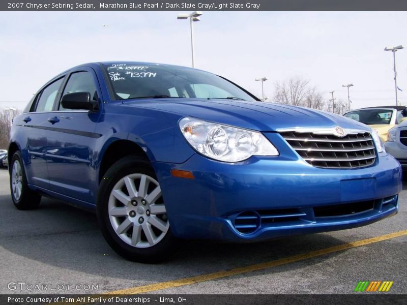 Marathon Blue Pearl / Dark Slate Gray/Light Slate Gray 2007 Chrysler Sebring Sedan