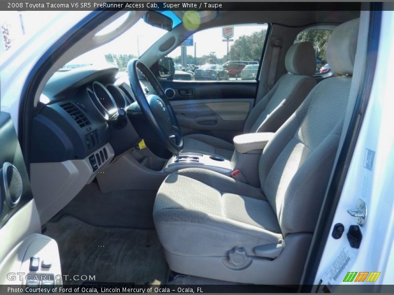 Super White / Taupe 2008 Toyota Tacoma V6 SR5 PreRunner Access Cab