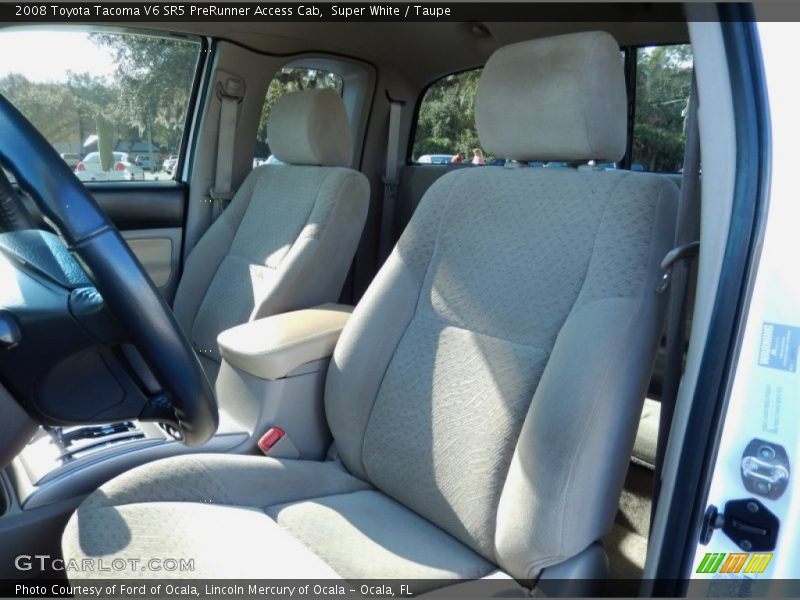 Super White / Taupe 2008 Toyota Tacoma V6 SR5 PreRunner Access Cab