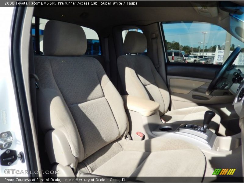 Super White / Taupe 2008 Toyota Tacoma V6 SR5 PreRunner Access Cab