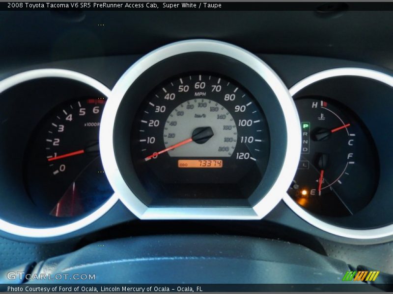 Super White / Taupe 2008 Toyota Tacoma V6 SR5 PreRunner Access Cab