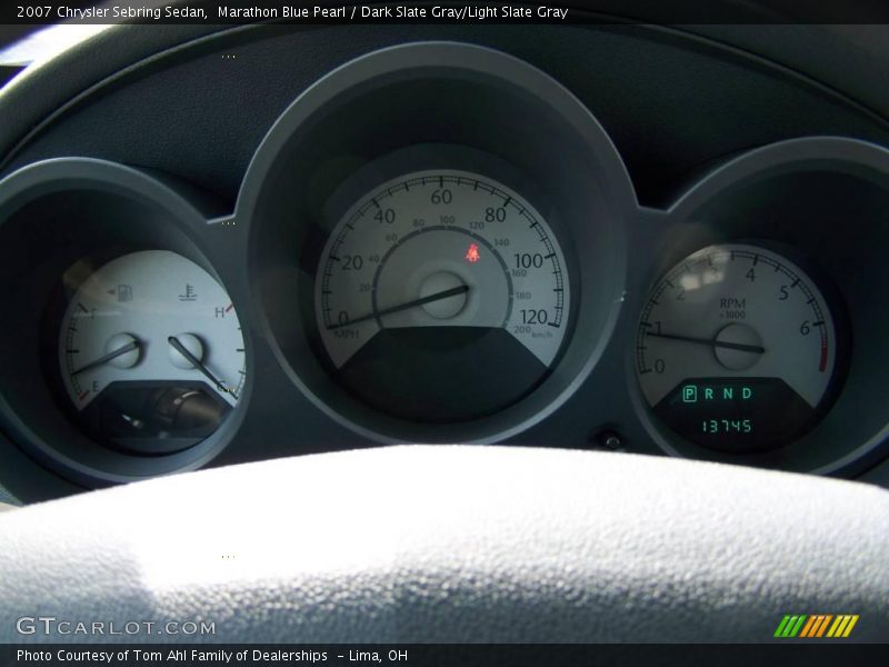 Marathon Blue Pearl / Dark Slate Gray/Light Slate Gray 2007 Chrysler Sebring Sedan