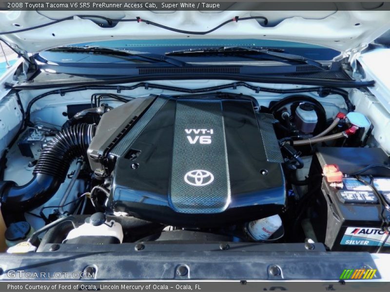 Super White / Taupe 2008 Toyota Tacoma V6 SR5 PreRunner Access Cab