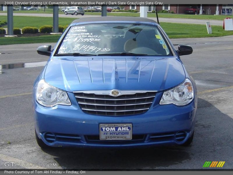 Marathon Blue Pearl / Dark Slate Gray/Light Slate Gray 2008 Chrysler Sebring LX Convertible