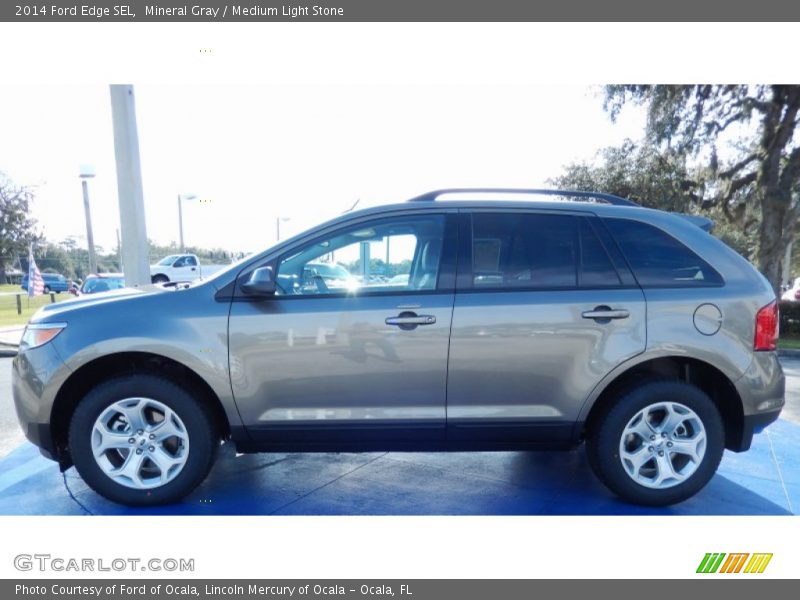 Mineral Gray / Medium Light Stone 2014 Ford Edge SEL