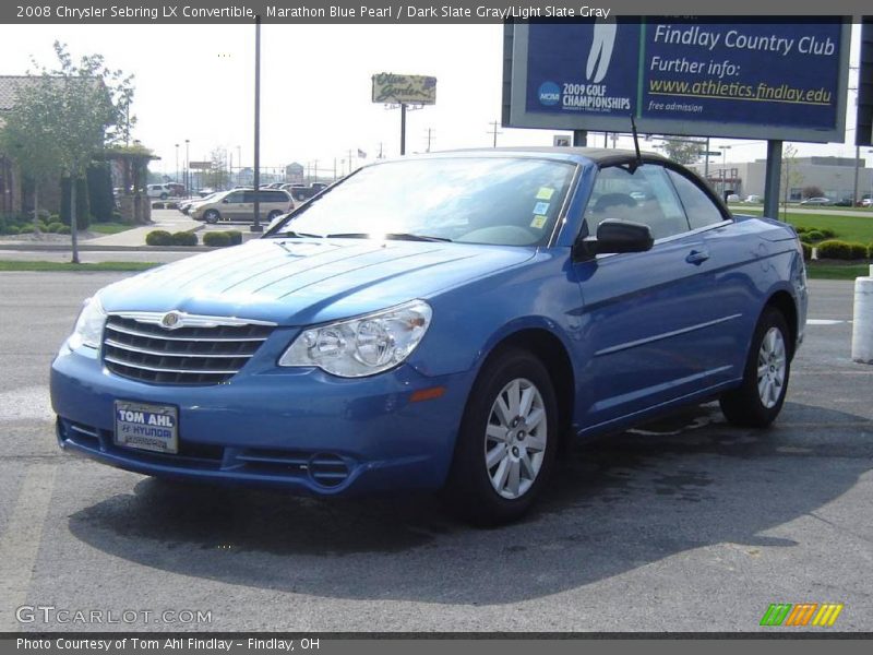 Marathon Blue Pearl / Dark Slate Gray/Light Slate Gray 2008 Chrysler Sebring LX Convertible