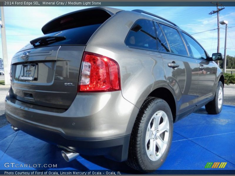Mineral Gray / Medium Light Stone 2014 Ford Edge SEL