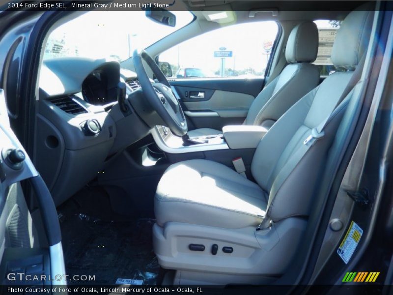 Mineral Gray / Medium Light Stone 2014 Ford Edge SEL
