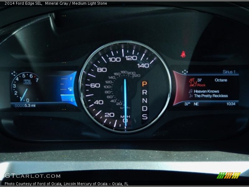 Mineral Gray / Medium Light Stone 2014 Ford Edge SEL