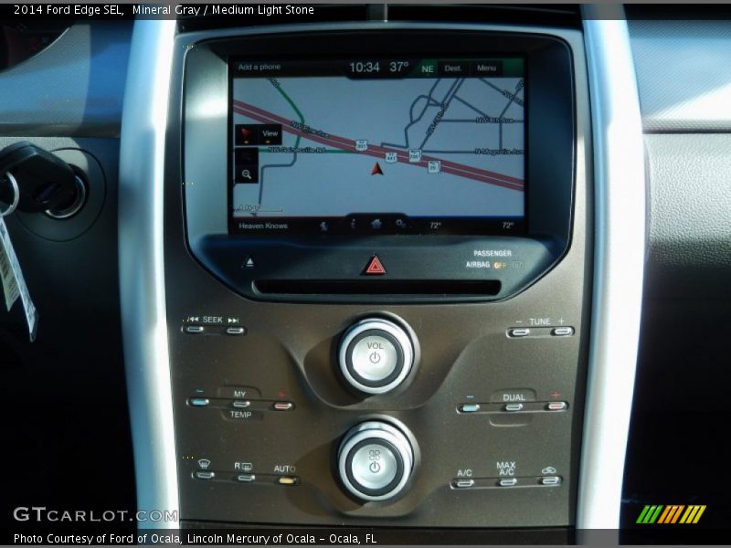 Mineral Gray / Medium Light Stone 2014 Ford Edge SEL