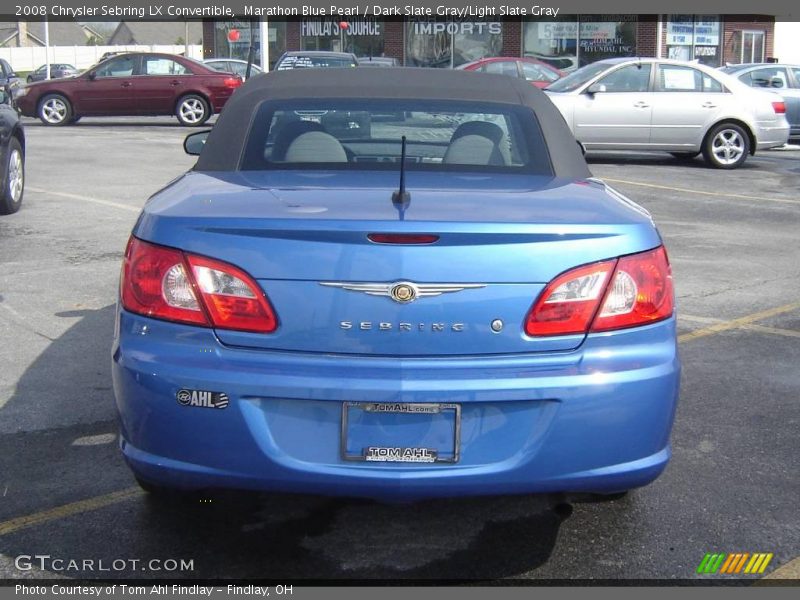 Marathon Blue Pearl / Dark Slate Gray/Light Slate Gray 2008 Chrysler Sebring LX Convertible