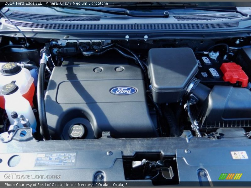 Mineral Gray / Medium Light Stone 2014 Ford Edge SEL