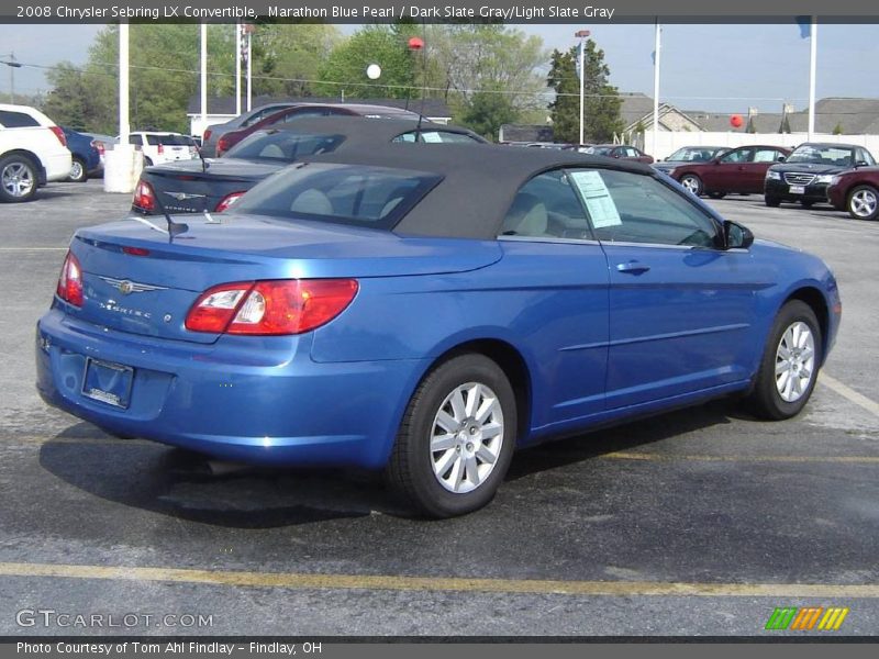 Marathon Blue Pearl / Dark Slate Gray/Light Slate Gray 2008 Chrysler Sebring LX Convertible