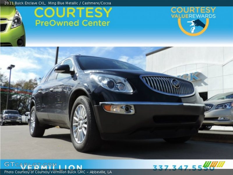 Ming Blue Metallic / Cashmere/Cocoa 2011 Buick Enclave CXL