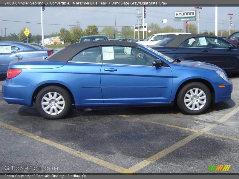 Marathon Blue Pearl / Dark Slate Gray/Light Slate Gray 2008 Chrysler Sebring LX Convertible