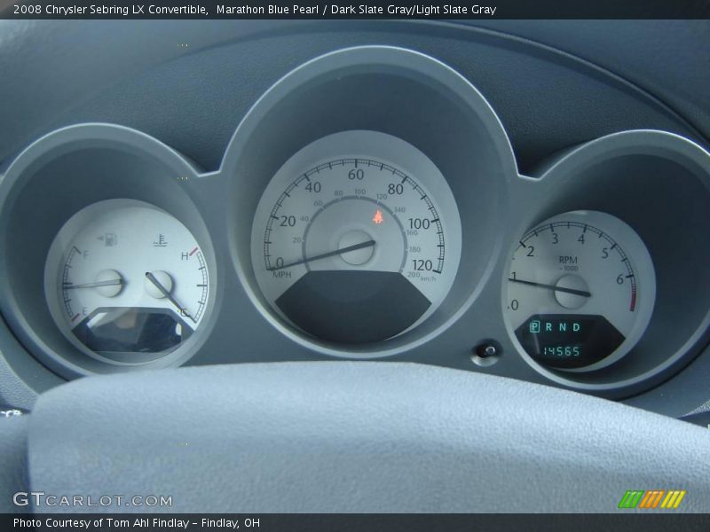 Marathon Blue Pearl / Dark Slate Gray/Light Slate Gray 2008 Chrysler Sebring LX Convertible
