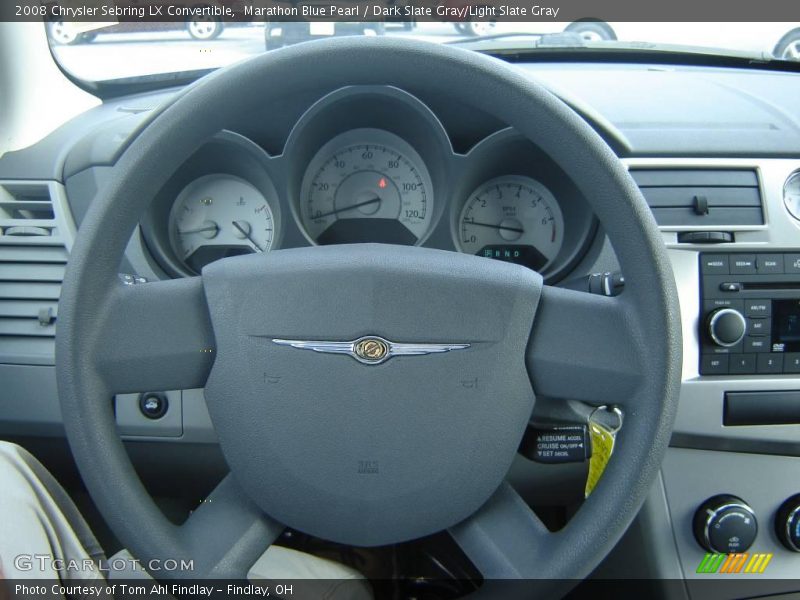Marathon Blue Pearl / Dark Slate Gray/Light Slate Gray 2008 Chrysler Sebring LX Convertible